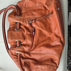 Tignanello Multicolor Striped Leather Hobo Bag